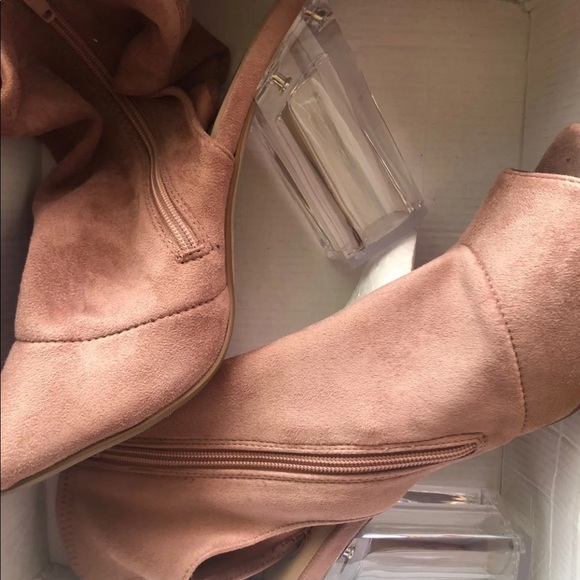 Blush bootie clear heels - Picture 2 of 4